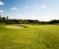 Try and avoid this bunker on the left, leaves you about 130 yards to the green