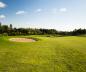 Try and avoid this bunker on the left, leaves you about 130 yards to the green