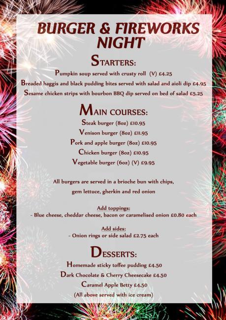 Craibstone Golf Club Burger And Fireworks Night 2019