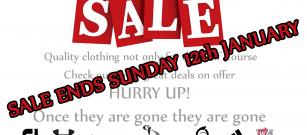 Winter Sale Ends Sunday 12th January