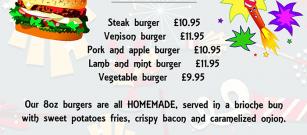 Have a look our amazing menu for Guy Fawkes Burger Night. 
