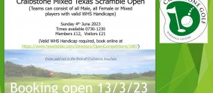 Mixed Texas Scramble Open