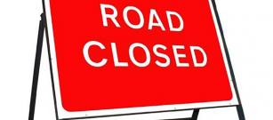 Road Closure Saturday 27th October 7am – Monday 29th October 6pm.
