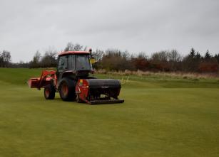 Verti Draining on 18th