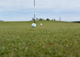 Golf ball close up