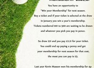 Win your golf membership