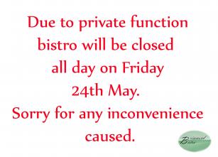 Bistro Closed